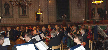 Delar av Arosorkestern vid konsert i Vrfrukyrkan, Enkping den 4 oktober 2008.