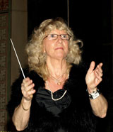 Helen Grnberg, dirigent Arosorkestern.