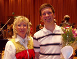 Helen Grnberg, dirigent och Mikael Damsgaard, hgtidstalare vid Nationaldagskonsert i Vsters Konserthus den 6 juni 2007.