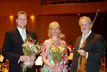 Marcus Norrman, baryton, Eva Magnusson, sopran och Christer Norrman, konsertmstare vid Nationaldagskonsert i Vsters Konserthus den 6 juni 2007.