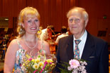 Eva Magnusson, sngsolist och Harry Sernklef, solist p klarinett vid Nationaldagskonsert i Vsters Konserthus den 6 juni 2007.