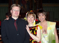 Magnus Mattiessen, dirigent Östgöta Blåsarsymfoniker samt Eva Magnusson och Pontus Helander.