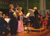 Frn vnster: Karin Pagmar, Peter Tornborg, Eva Magnusson och Helen Grnberg vid konsert hos Sveriges Radio, Studio 2 den 22 april 2007.