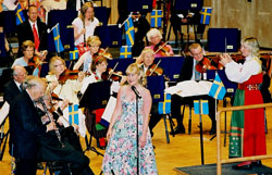Harry Sernklef, solist p klarinett, Eva Magnusson, sngsolist och Helen Grnberg, dirigent vid Nationaldagskonsert i Vsters Konserthus den 6 juni 2007.