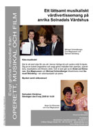 Programblad, sidan 1, konsert Solnadals Vrdshus den 8 maj 2005. Klicka fr strre format (PDF).