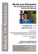 Informationsblad konsert Eva Magnusson i Bad Ischl, sterrike den 18 juli 2005.