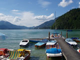 Strobl vid Wolfgangsee i Salzkammergut, sterrike.