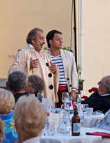 Bjrn Sjgren och Erik Bostrm i En natt i Venedig, Sigtuna.